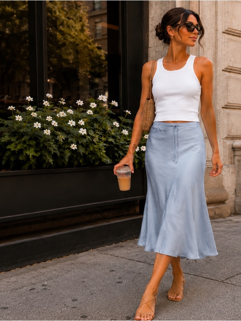 NWT ARITZIA x WILFRED Piano Skirt in Sterling Blue Size XS